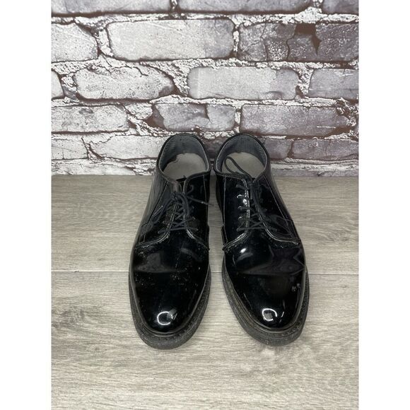 Bates Lites Black Oxford High Gloss Patent Leather Uniform Shoes Men 10D US/43EU main image 12